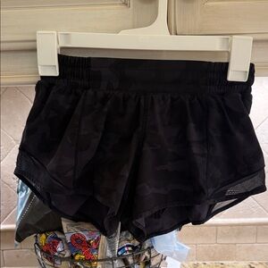 lululemon athletica Black Subtle Camo Athletic Shorts